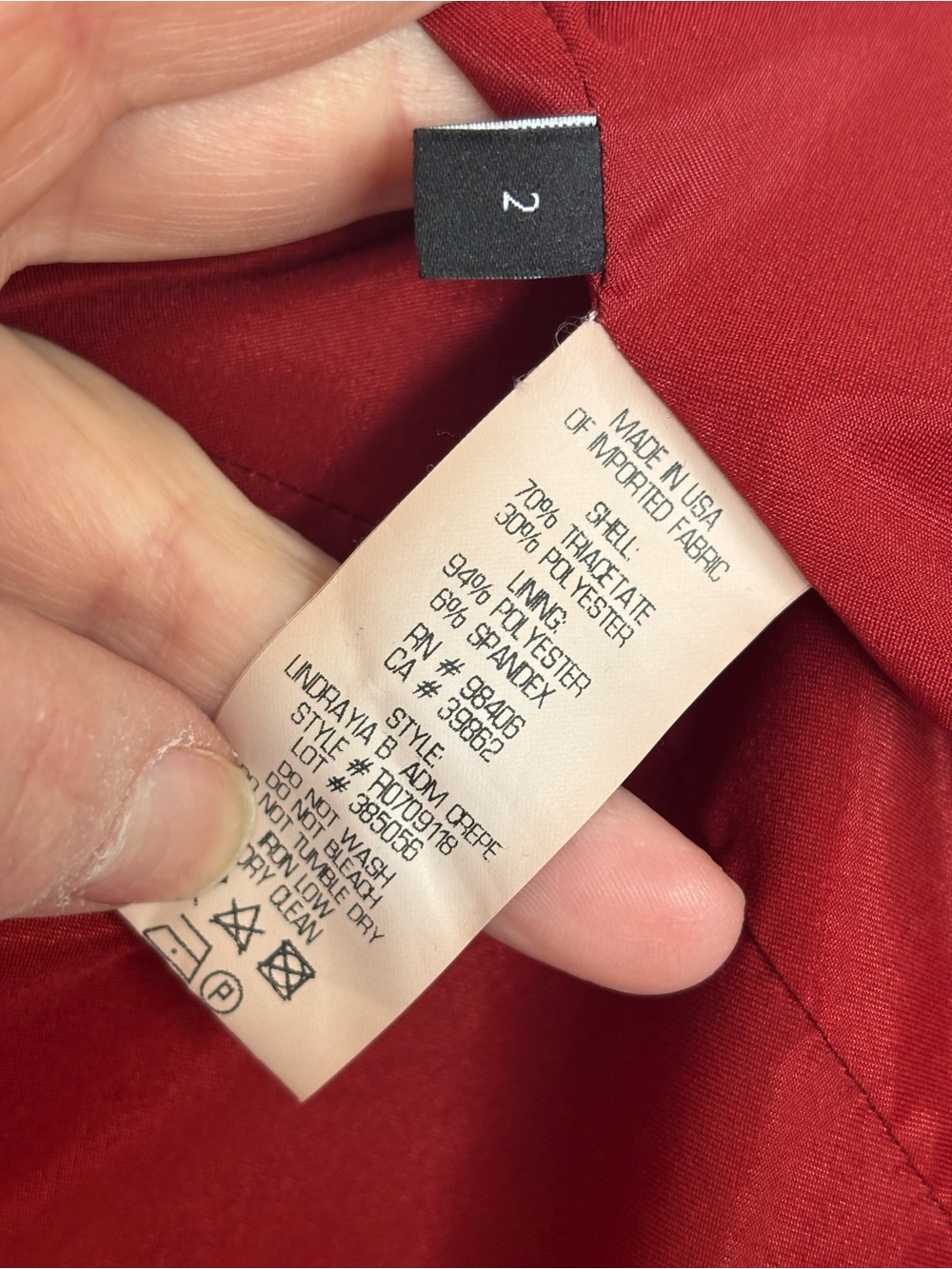 Theory Bright Red Collarless Women's Blazer - Picture 4 of 4